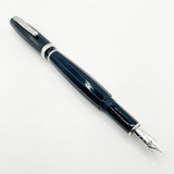 Scribo  (Bologna) "Feel" Navy Blue Faceted Fountain Pen  -   Fine 18Kt Gold Nib