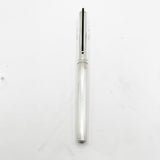 S.T. Dupont Sterling Silver - Smooth Cap/Fluted Barrel Classic Fountain Pen- Fine 18kt Gold Nib