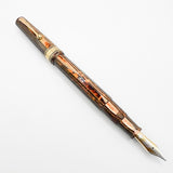 Omas Paragon Extra Original Style Facetted Arco Bronze Exquisite Celluloid Fountain Pen - FLEXIBLE Medium 14kt Gold Nib