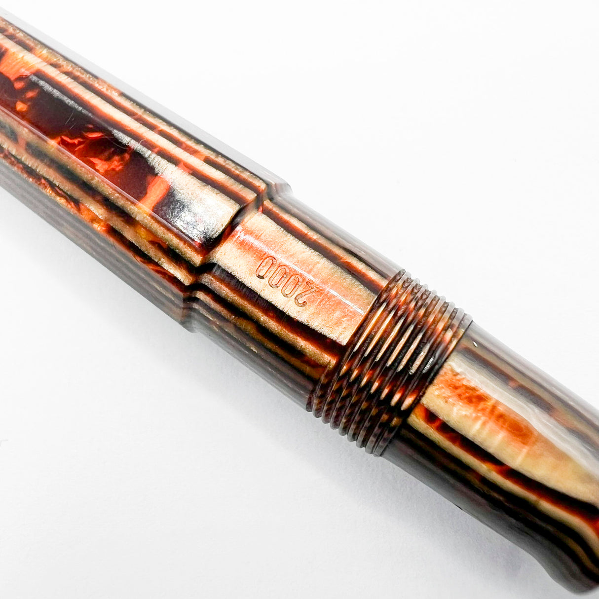 Omas Paragon Extra Original Style Facetted Arco Bronze Exquisite Celluloid Fountain Pen - FLEXIBLE Medium 14kt Gold Nib