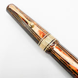 Omas Paragon Extra Original Style Facetted Arco Bronze Exquisite Celluloid Fountain Pen - FLEXIBLE Medium 14kt Gold Nib