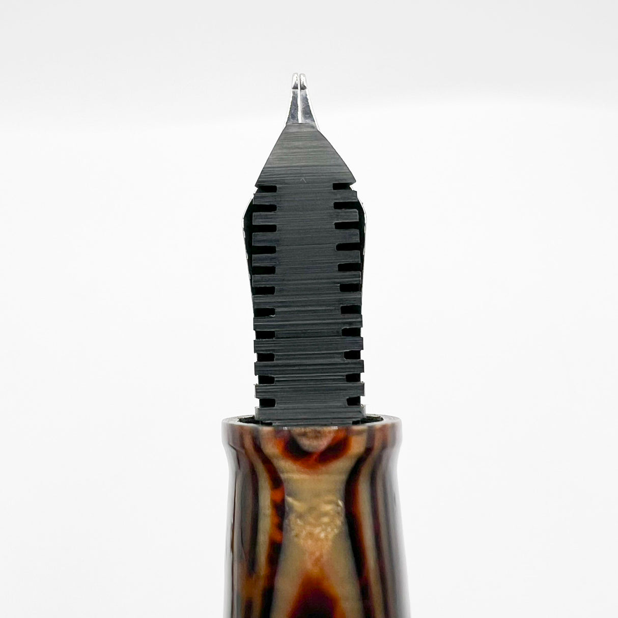 Omas Paragon Extra Original Style Facetted Arco Bronze Exquisite Celluloid Fountain Pen - FLEXIBLE Medium 14kt Gold Nib