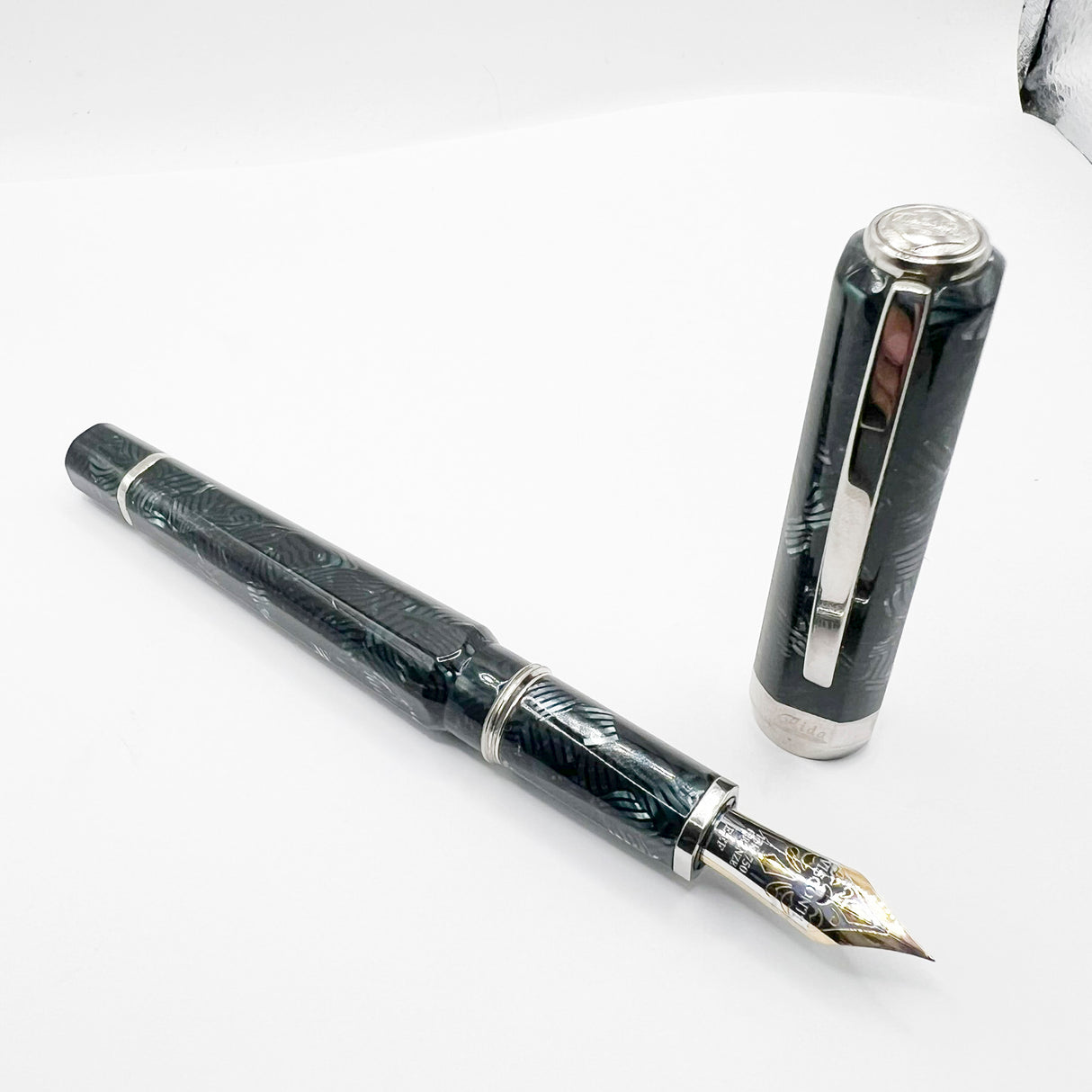 Visconti Aida Celluloid Limited Edition Facetted Fountain Pen - Extra Extra Fine(EEF) 18kt Gold Nib