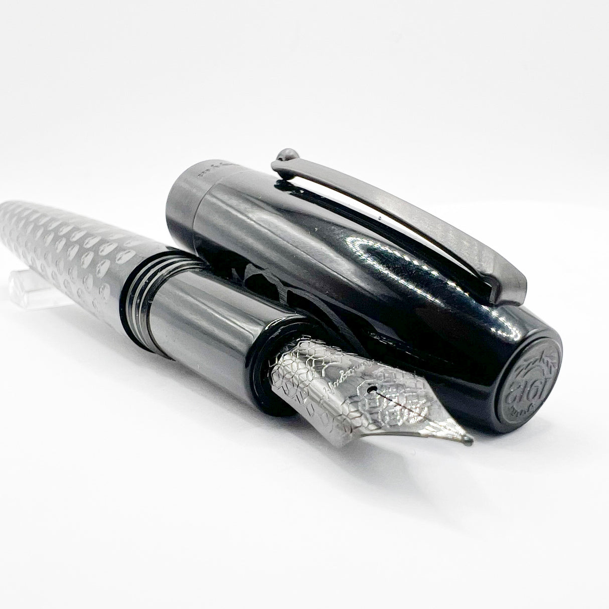 Montegrappa Fortuna Black Skull Fountain Pen  - Medium Stainless Steel Nib