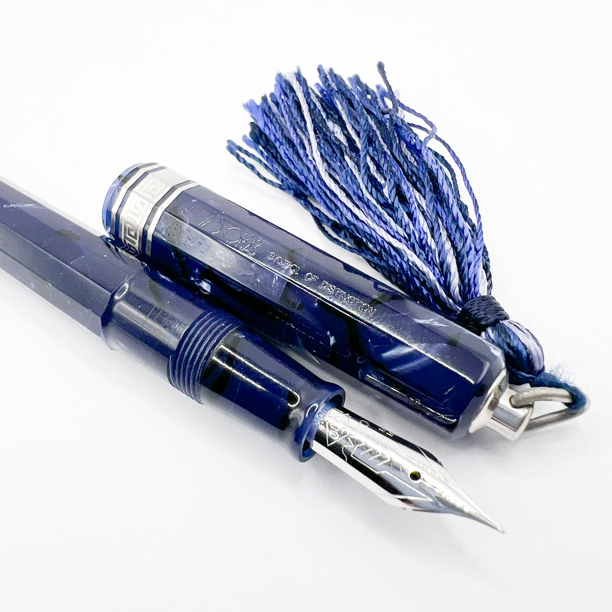 OMAS Princess Paragon Extra Blue Royale Celluloid Fountain Pen  - Extra Fine 18kt Gold Nib