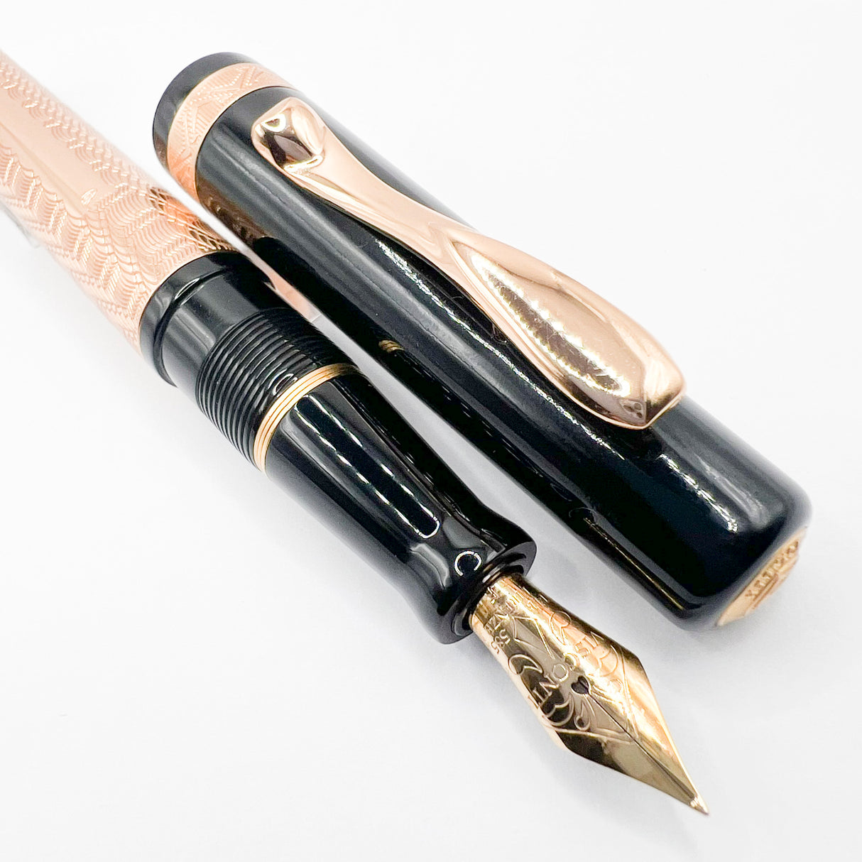 Visconti Moonlight Voyager Rose Gold Vermeil Fountain Pen - Medium 14kt Gold Nib