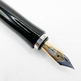 Graf von Faber Castell Smooth Black Intuition Fountain Pen  - Fine 18kt Gold Nib