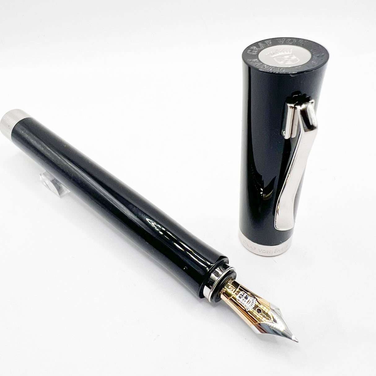 Graf von Faber Castell Smooth Black Intuition Fountain Pen  - Fine 18kt Gold Nib