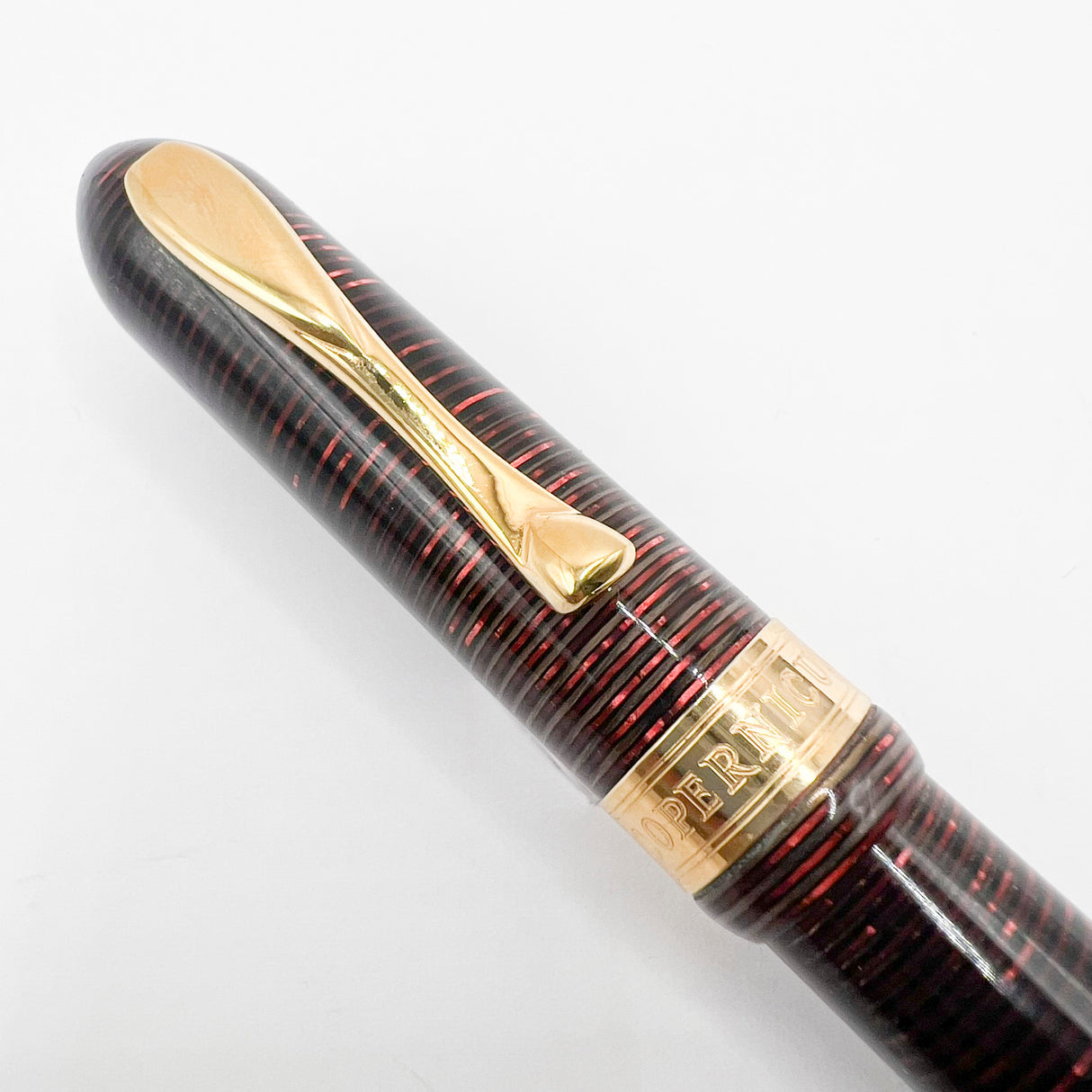 Visconti Copernicus Burgundy Celluloid Limited Edition Fountain Pen   - Medium 18kt Gold Nib