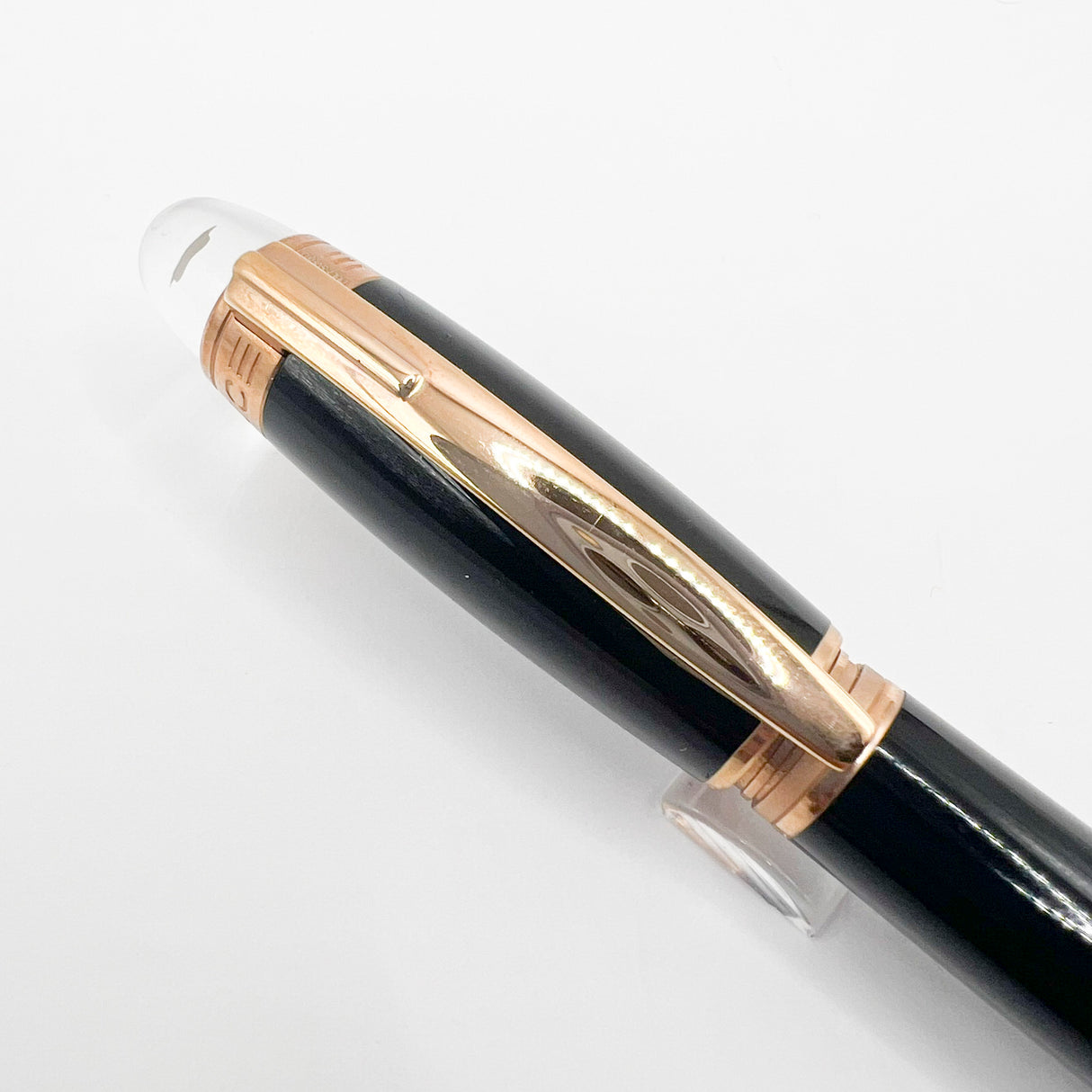 Montblanc Starwalker Black Resin with Rose Gold Plated Trim Fountain Pen - Medium 14kt Gold Nib