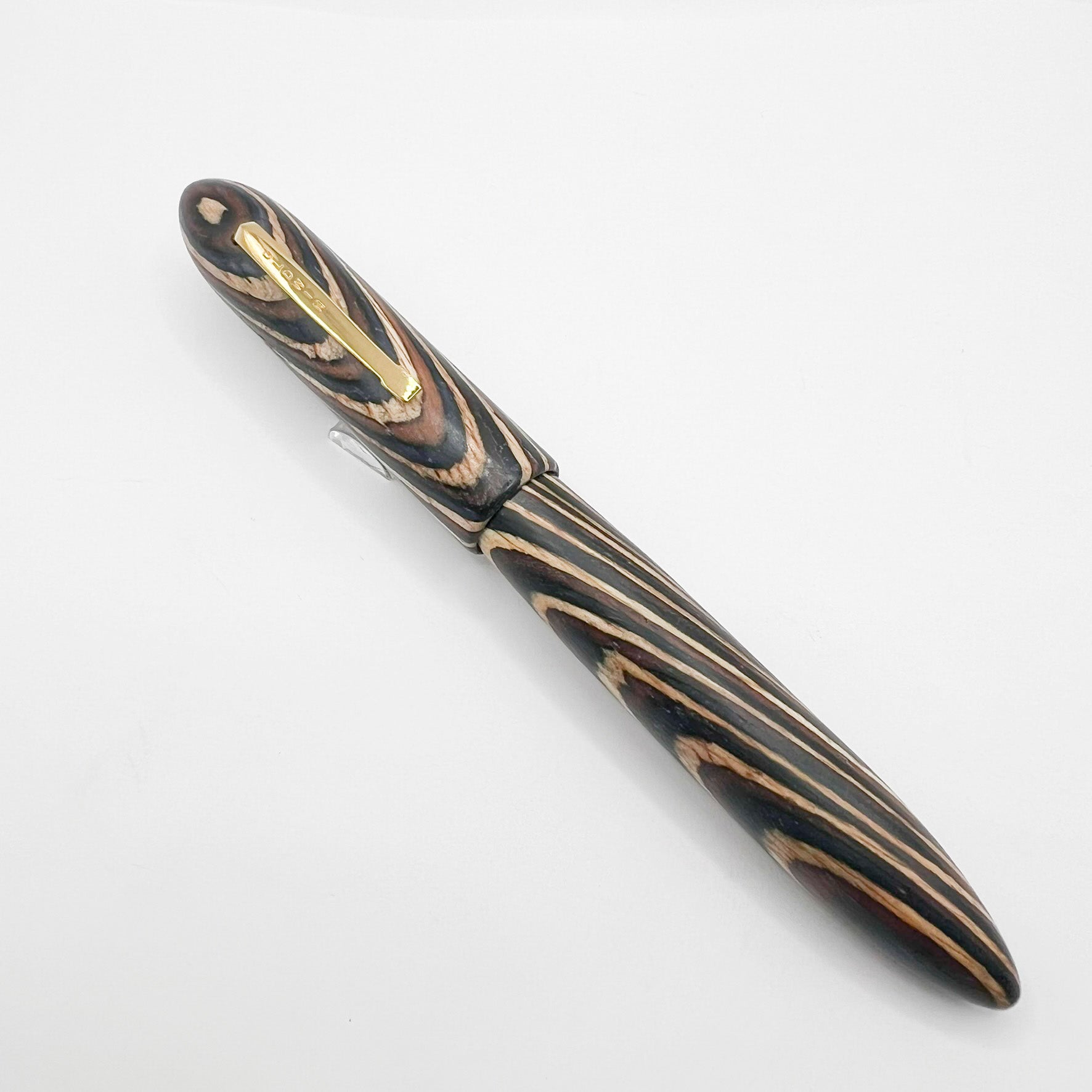 Oldwin (France) Oversized Wood Spina Fountain Pen - Flexible Large