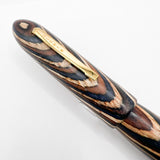Oldwin (France) Oversized Wood Spina Fountain Pen -  Flexible Large #8 Medium 18kt Gold Nib