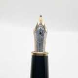 Montblanc Classique #144 Black Resin Fountain Pen  - Broad  14kt Gold Nib