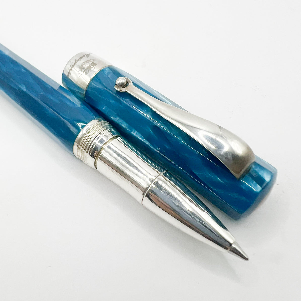 Montegrappa Symphony Facetted Lustrous Turquoise Celluloid Rollerball