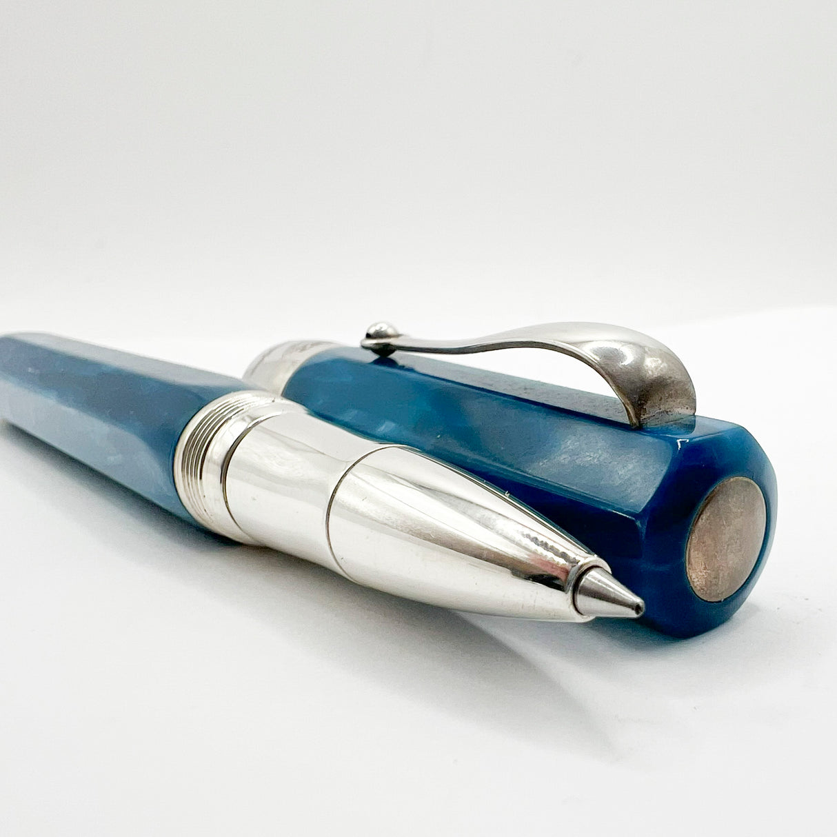 Montegrappa Symphony Facetted Lustrous Turquoise Celluloid Rollerball