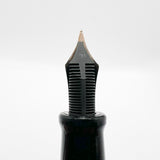 Aurora Optima Black Resin/Sterling Silver Guilloche Cap Fountain  Pen - Fine 14kt Gold Nib
