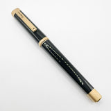 Montegrappa Zero Elegant Black 4-Sided Fountain Pen with Rounded  Corners- Medium 14kt Gold Nib