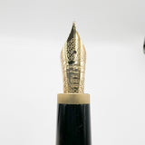 Montegrappa Zero Elegant Black 4-Sided Fountain Pen with Rounded  Corners- Medium 14kt Gold Nib