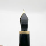 Montegrappa Zero Elegant Black 4-Sided Fountain Pen with Rounded  Corners- Medium 14kt Gold Nib