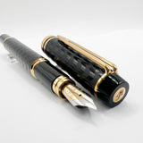 Waterman Man 100 Opera Chased Black Fountain Pen - Medium 18kt Gold Nib