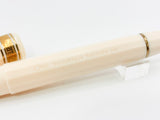 OMAS Ivory Vegetal Resin Bibliotheque Nazionale Fountain Pen - Medium 18kt Gold Nib