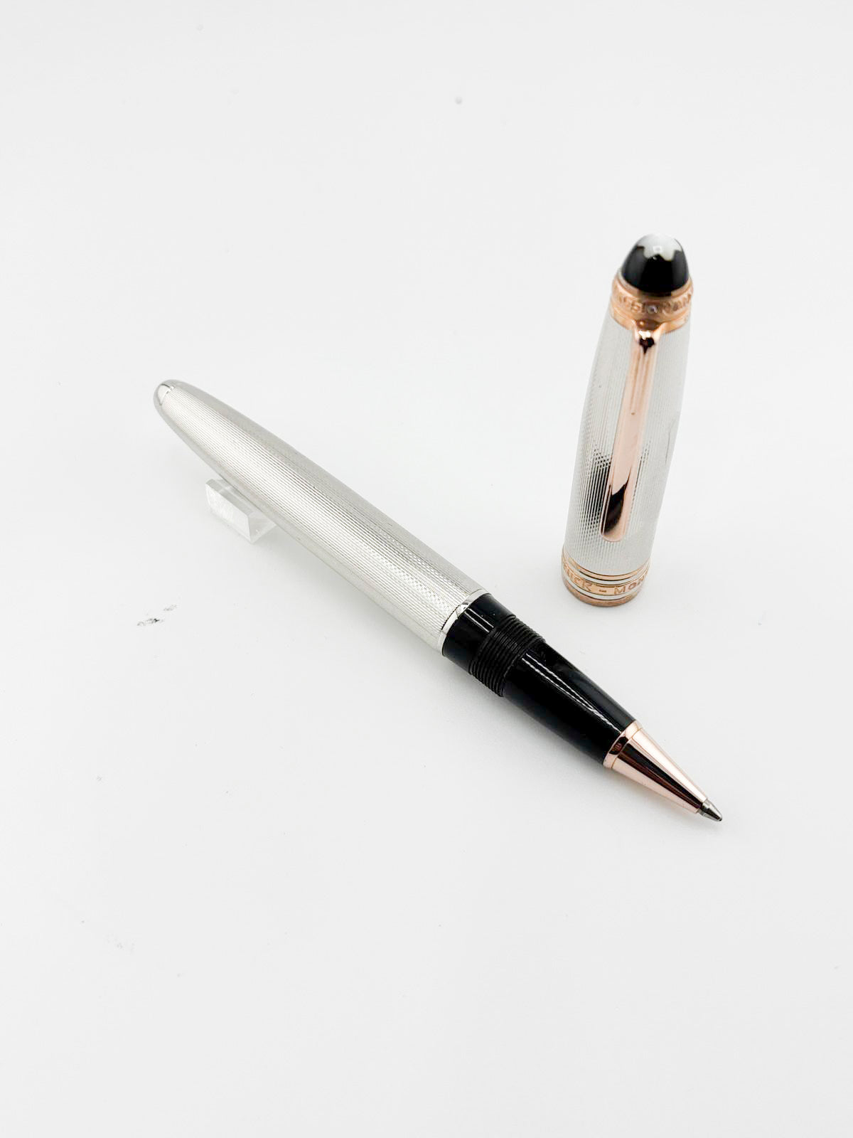 Montblanc Meisterstuck 75th Anniversary Numbered Limited Edition Solitaire Barleycorn Sterling Silver LeGrand Rollerball