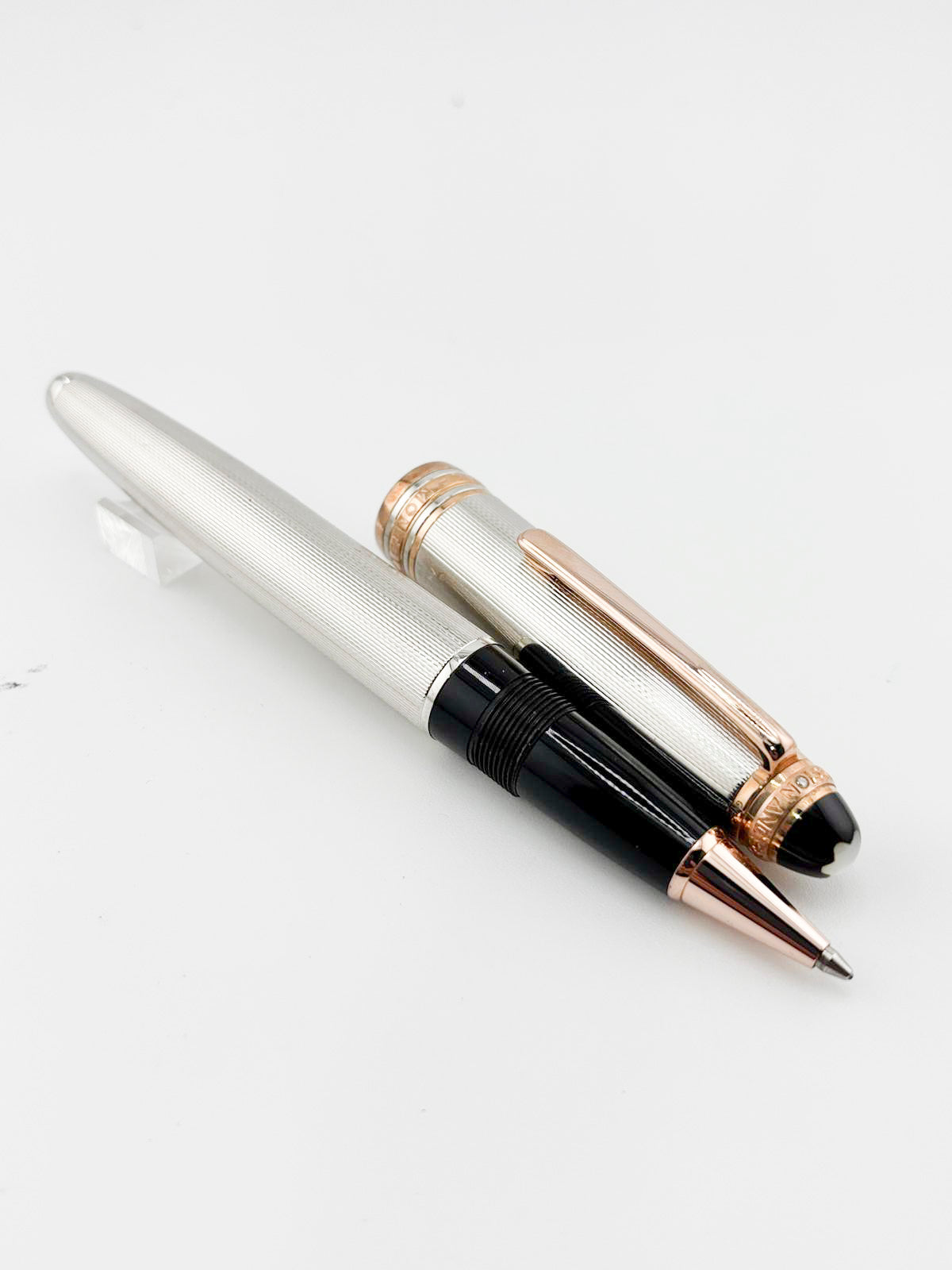 Montblanc Meisterstuck 75th Anniversary Numbered Limited Edition Solitaire Barleycorn Sterling Silver LeGrand Rollerball