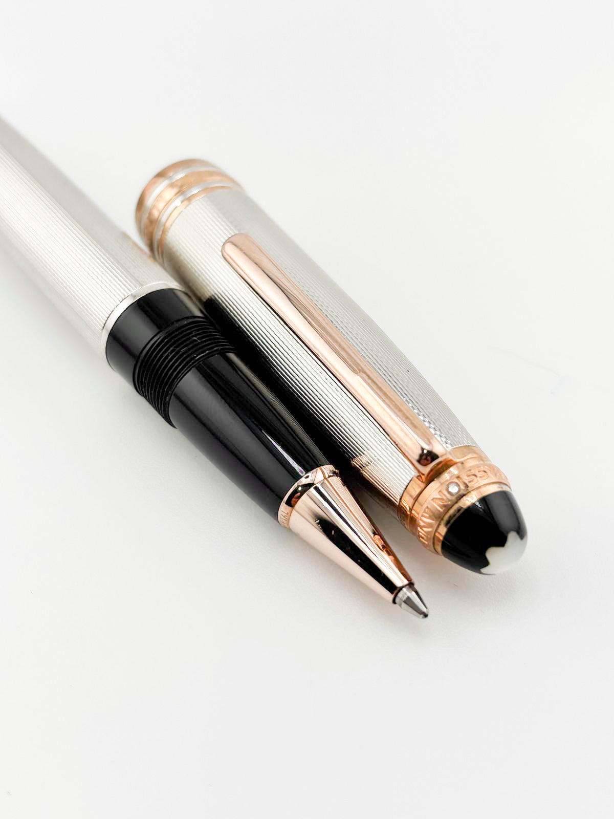 Montblanc Meisterstuck 75th Anniversary Numbered Limited Edition Solitaire Barleycorn Sterling Silver LeGrand Rollerball