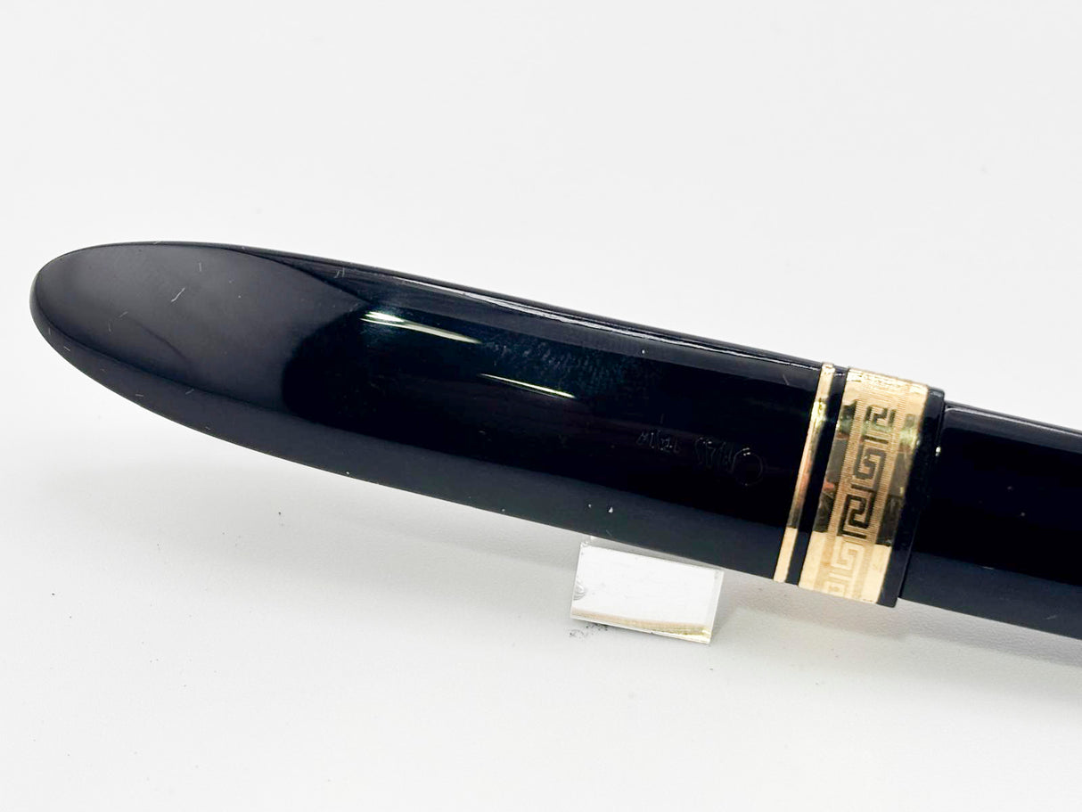 OMAS Oversized Blue/Black #360 Triangulated Fountain Pen - Fine 18kt Gold Nib