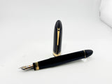 OMAS Oversized Blue/Black #360 Triangulated Fountain Pen - Fine 18kt Gold Nib
