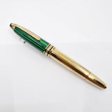 Montblanc Czar Nikolai LeGrand Fountain Pen - Malachite Cap/Gold Vermeil Barrel - Medium 18kt Gold Nib