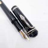 Montblanc Agatha Christie Sterling Silver Limited Edition Fountain Pen - Fine 18kt Gold Nib