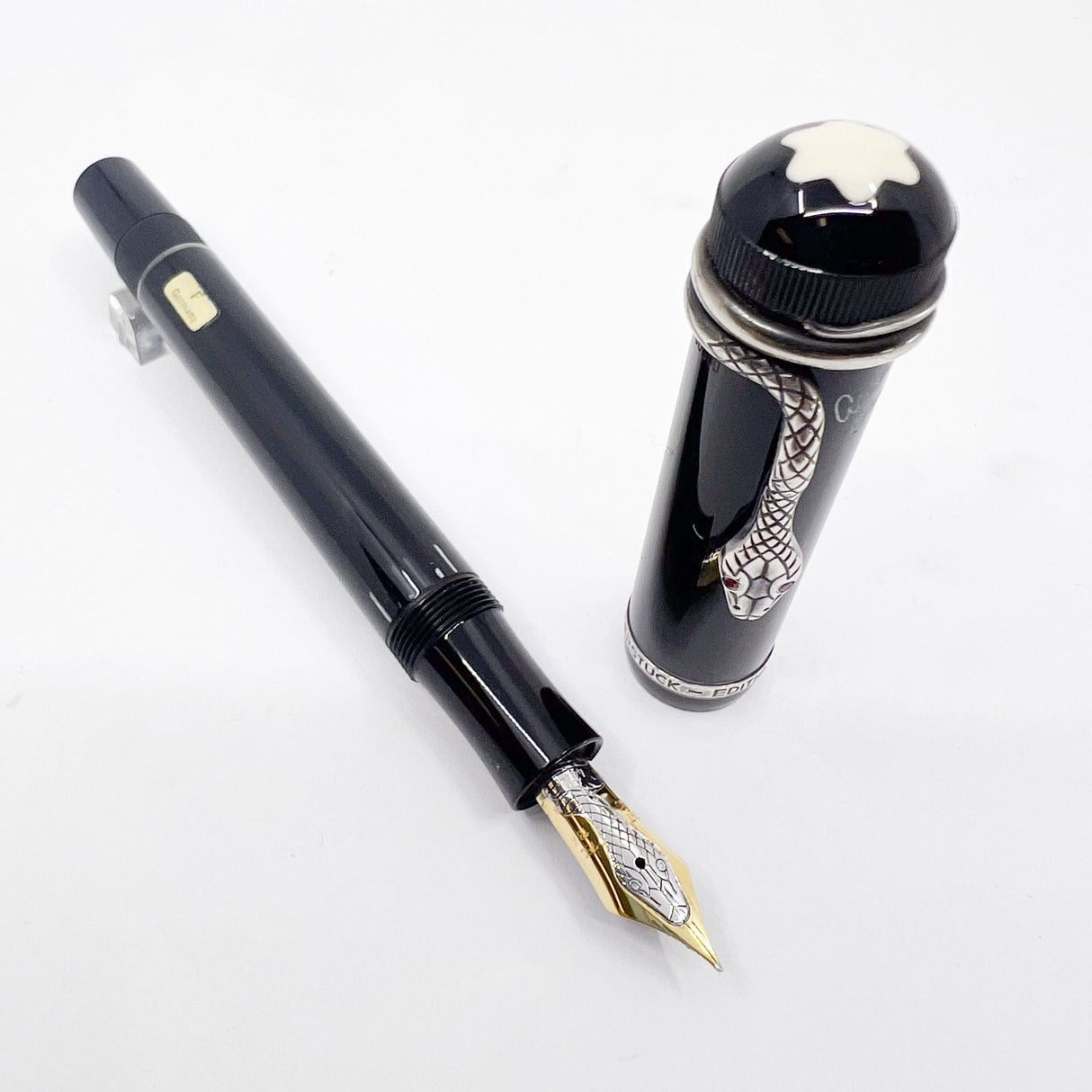 Montblanc Agatha Christie Sterling Silver Limited Edition Fountain Pen - Fine 18kt Gold Nib
