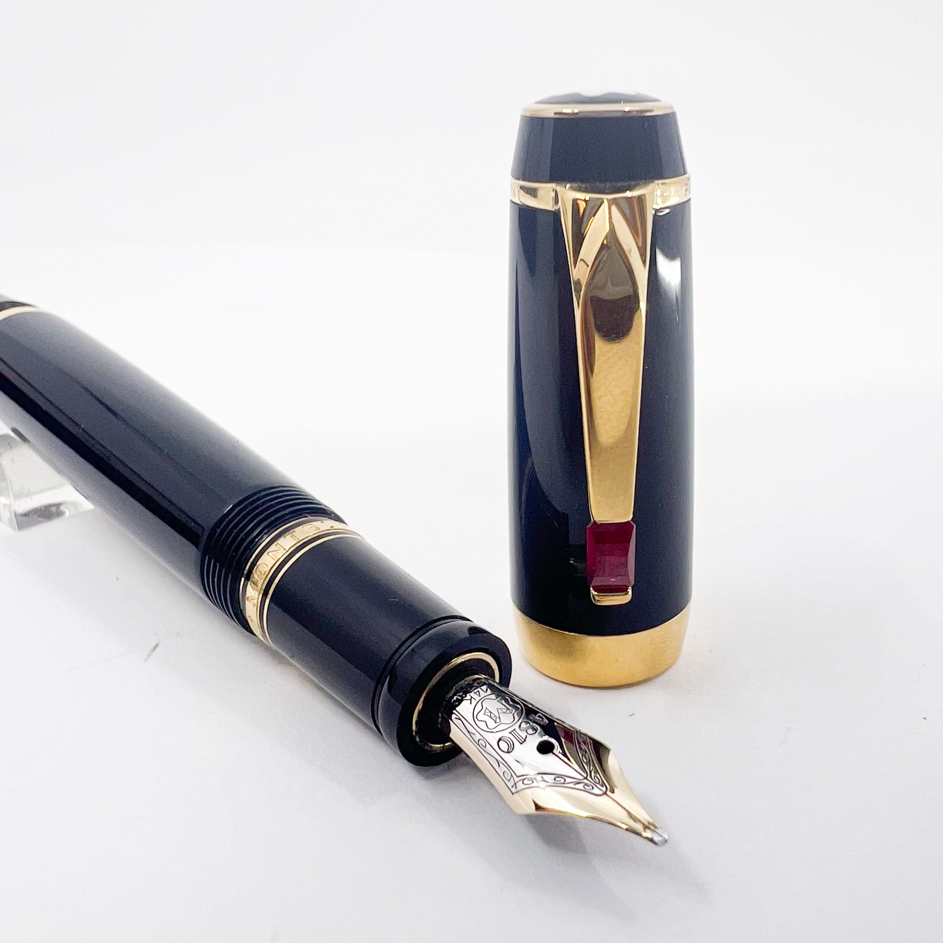 Montblanc Boheme Rouge Black Resin Fountain Pen Retractable