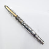 Pilot Sterling Silver Incredible Lattice Filigree Fountain Pen - Broad 18kt Gold Nib (Circa 1970s)- RARE!!