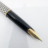 Pilot Sterling Silver Incredible Lattice Filigree Fountain Pen - Broad 18kt Gold Nib (Circa 1970s)- RARE!!