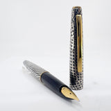 Pilot Sterling Silver Incredible Lattice Filigree Fountain Pen - Broad 18kt Gold Nib (Circa 1970s)- RARE!!