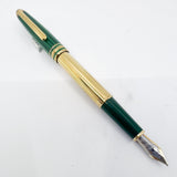 Montblanc Meisterstuck Solitaire  Czar Nikolai Classique 144 Malachite Cap/Vermeil Barrel Fountain Pen