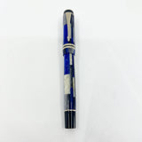 Parker Blue Mosaic International Duofold Fountain Pen - Medium 18kt Gold Nib