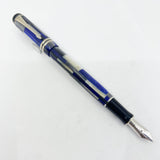 Parker Blue Mosaic International Duofold Fountain Pen - Medium 18kt Gold Nib