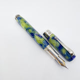 Montegrappa Harmony Solo Lustrous Blue/Green Octagonal Fountain Pen - Medium 18kt Gold Nib