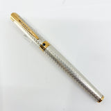 Waterman L'Etalon Beautiful Sterling Silver Basket Weave Design Fountain Pen- Fine 18kt Gold Nib