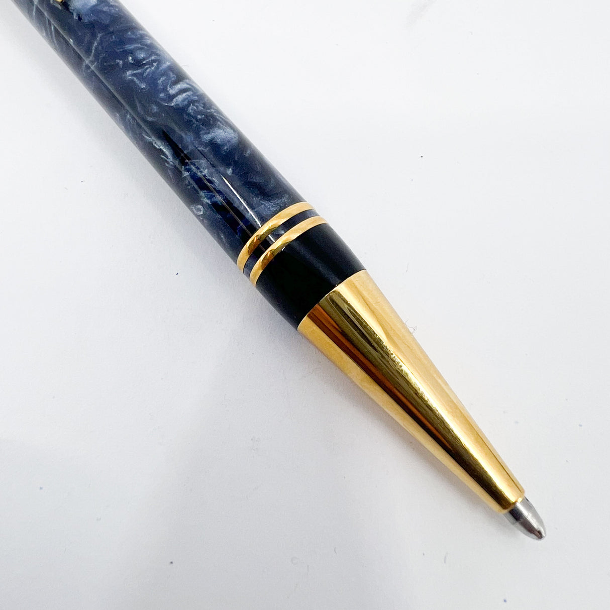 Parker Duofold  Marble Blue Ballpoint Pen (Circa 1991)
