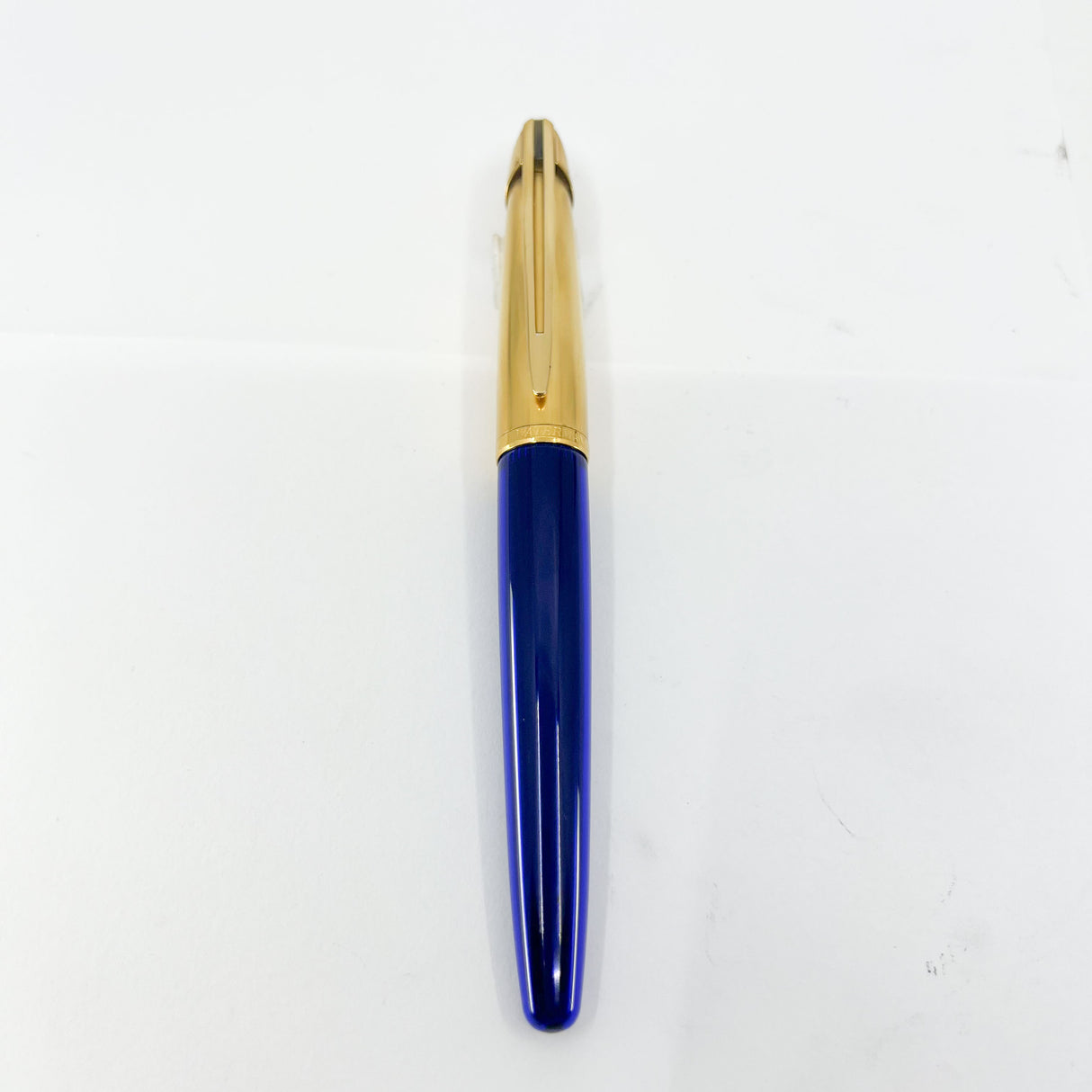 Waterman Edson Blue Translucent Fountain Pen - Fine 18kt Gold  Nib