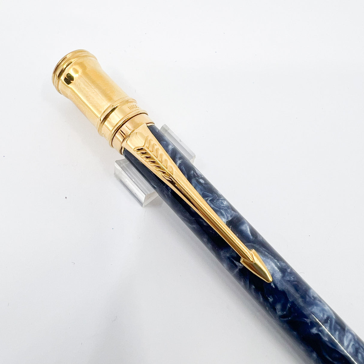 Parker Duofold  Marble Blue Ballpoint Pen (Circa 1991)