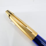 Waterman Edson Blue Translucent Fountain Pen - Fine 18kt Gold  Nib