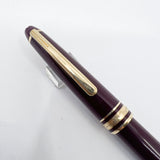Montblanc #144 Bordeaux Resin Fountain Pen - Medium 14kt Gold Nib