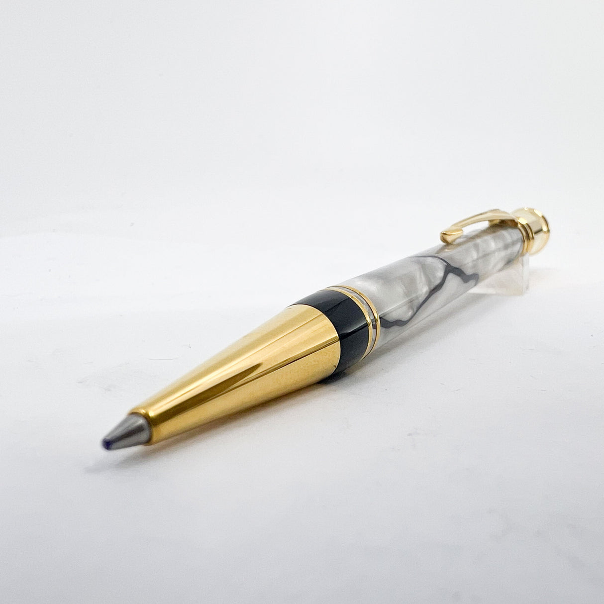 Parker Duofold Lustrous Pearl & Black Ballpoint Pen