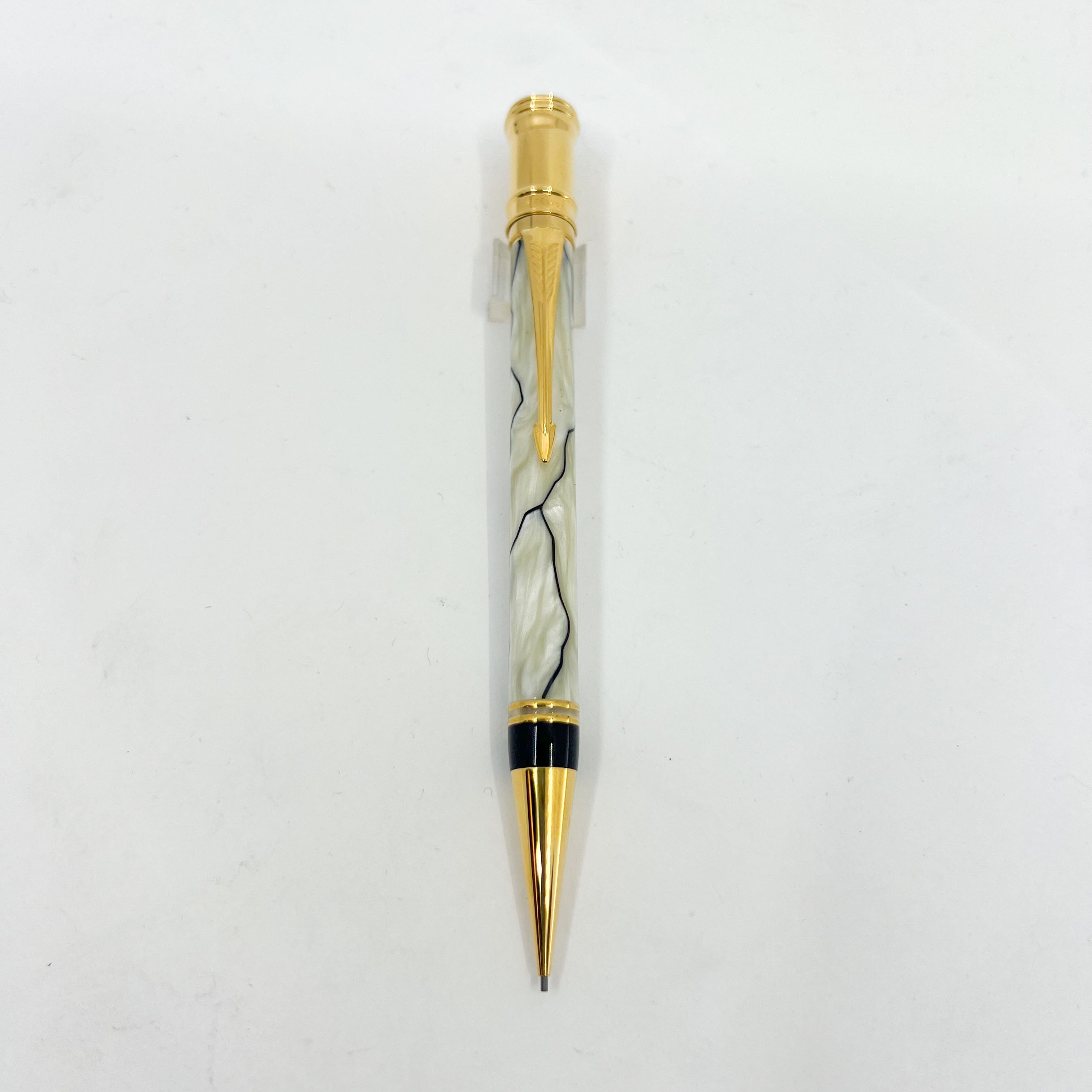 Parker Duofold Lustrous Pearl & Black Mechanical Pencil 0.9mm