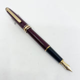 Montblanc #144 Bordeaux Resin Fountain Pen - Medium 14kt Gold Nib